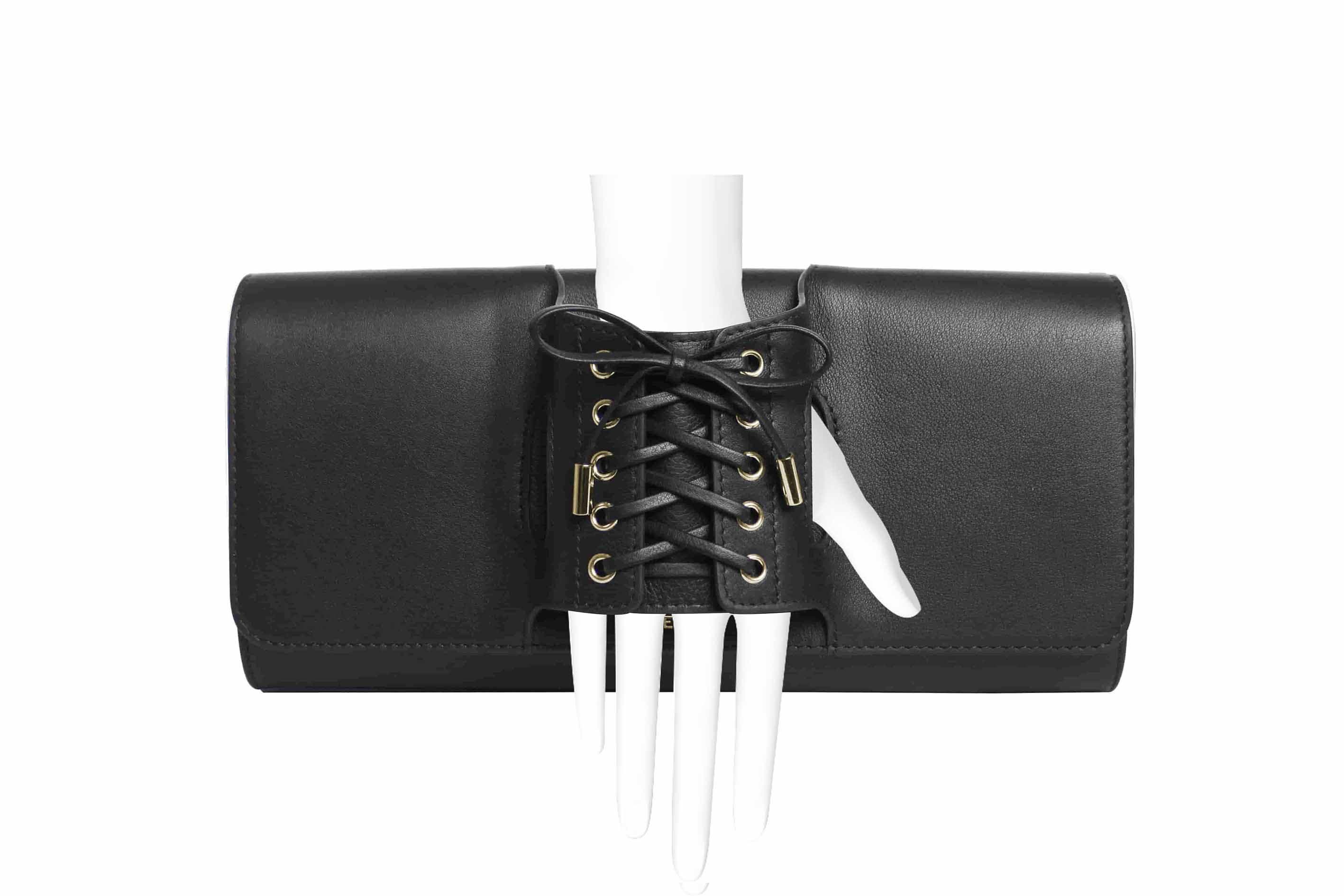 PERRIN PARIS Le Corset Classic Clutch, Alternate, color, Black