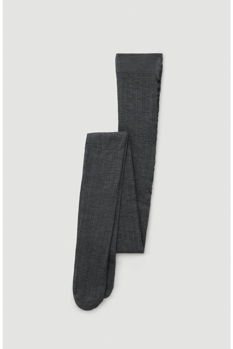 Ylva Organic Wool Blend Tights, Alternate, color, ANTHRACITE