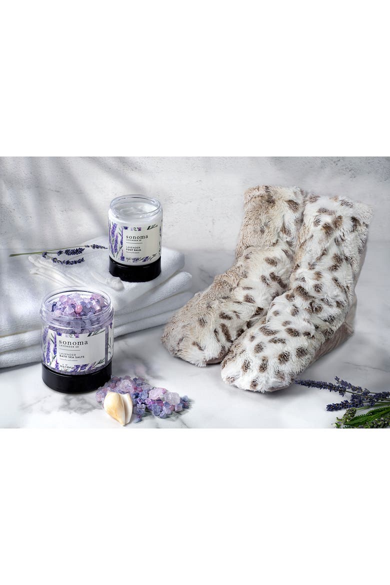 Lavender Spa Booties, Alternate, color, Arctic Circle