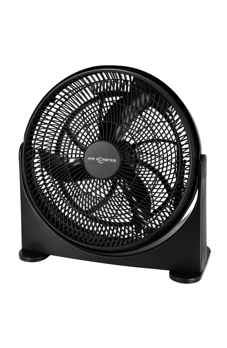 Air Monster 16 Inch Air Circulator 3 Speed Adjustable Angle Floor Fan, Main, color, Black
