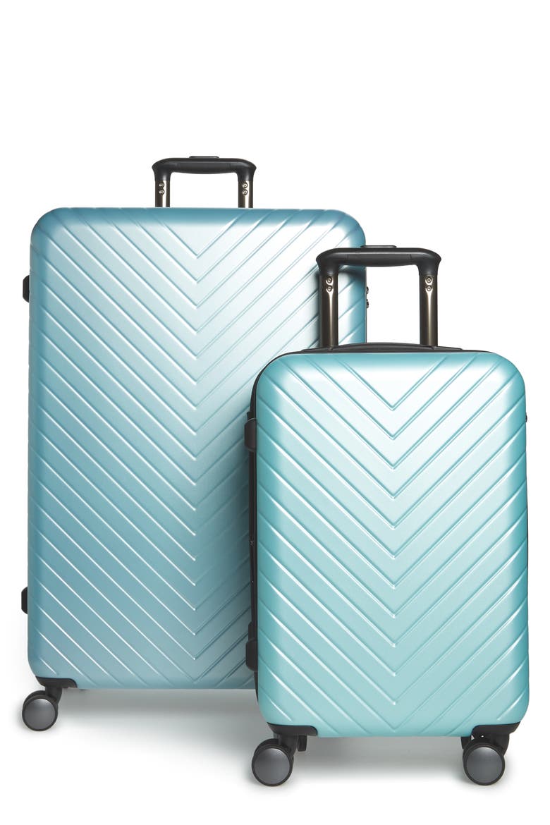 Chevron 29-Inch & 20-Inch Spinner Luggage Set, Main, color, TEAL SURF