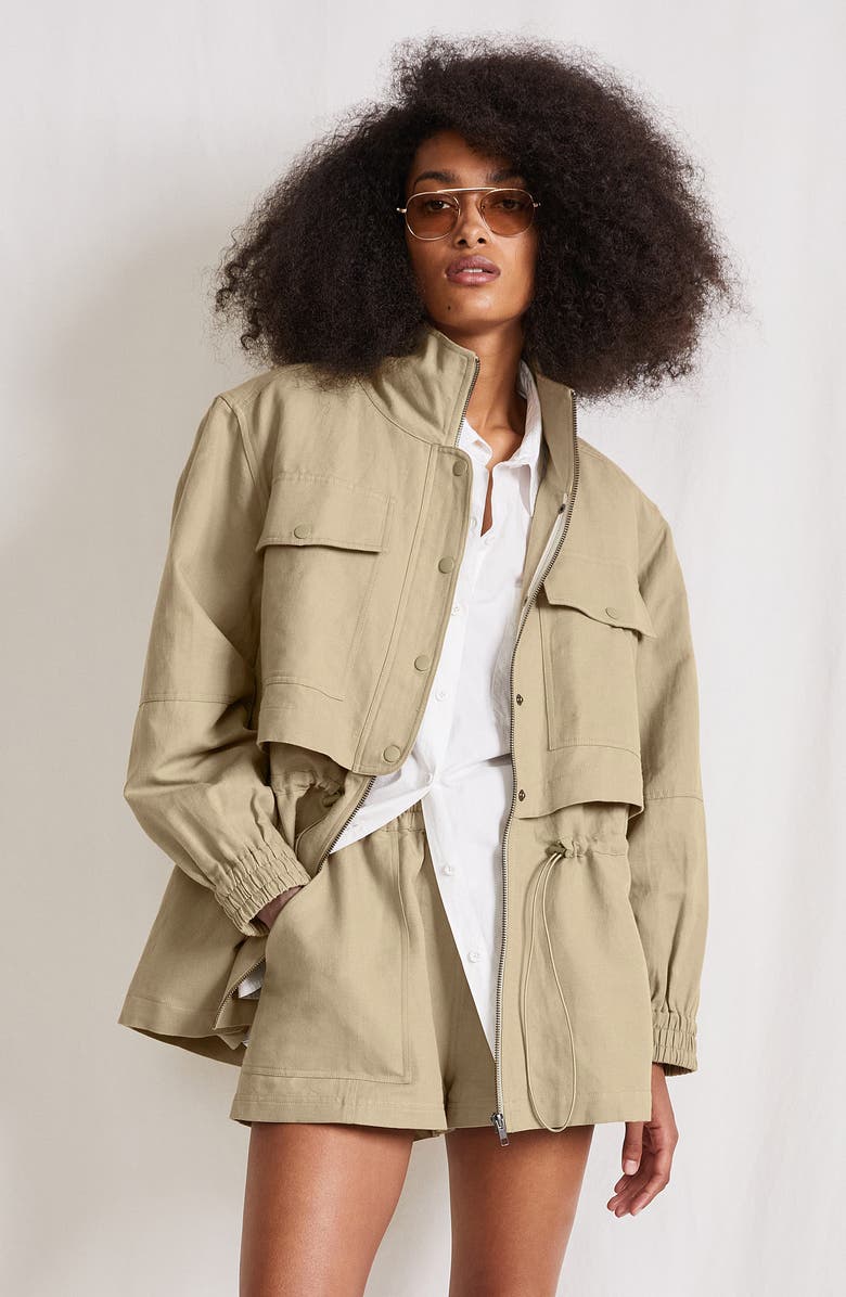 Apiece Apart Selva Organic Cotton Blend Long Jacket, Alternate, color, 