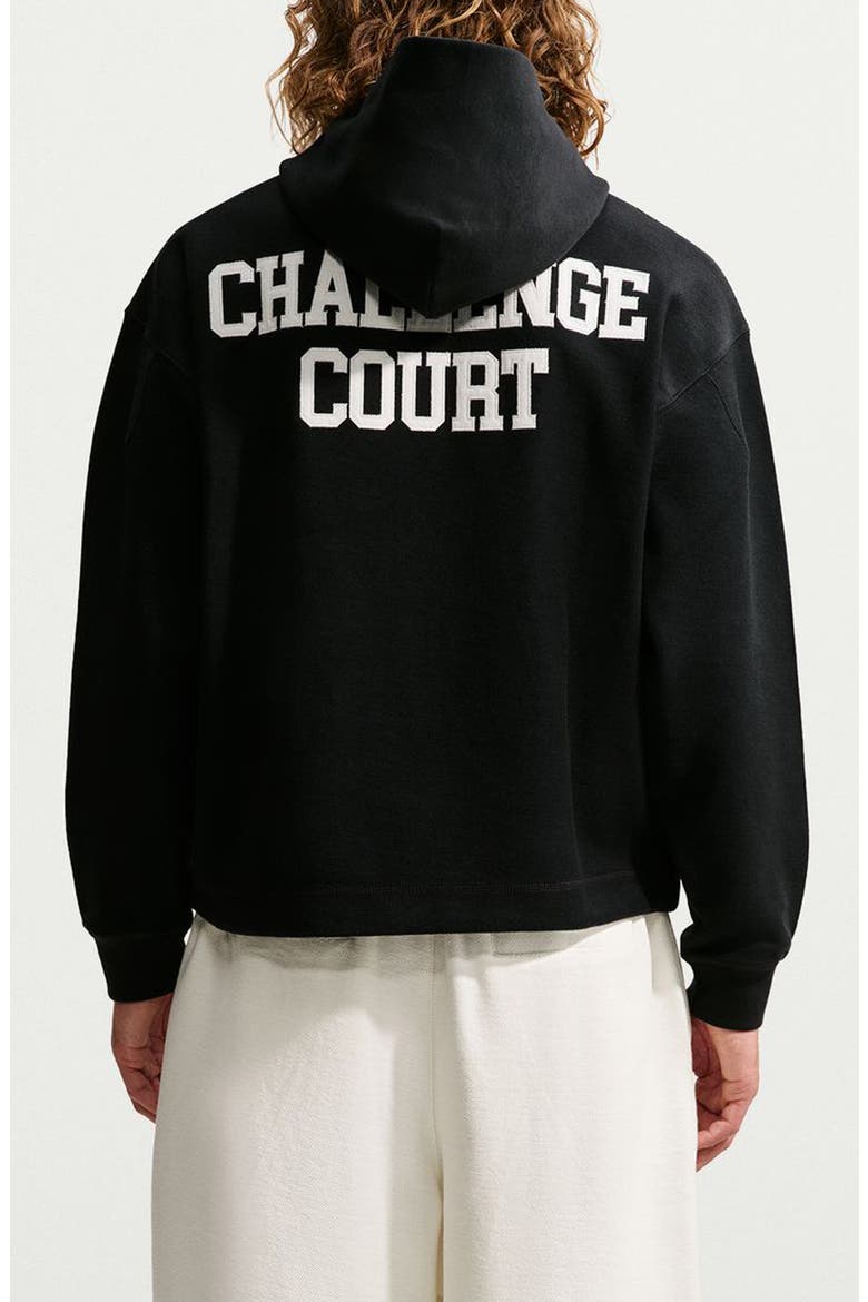 Club Rules Fleece Hoodie, Alternate, color, BLACK/ SAIL