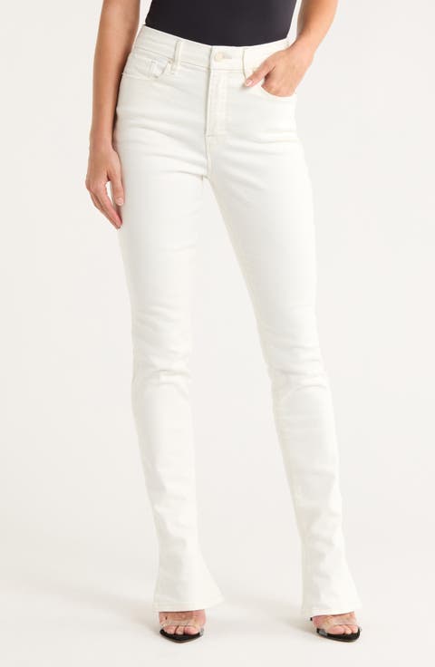 Good Legs High Waist Micro Bootcut Jeans (Cloud White 1) (Regular & Plus)
