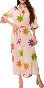 RANEES Cover-Up Maxi Shirtdress