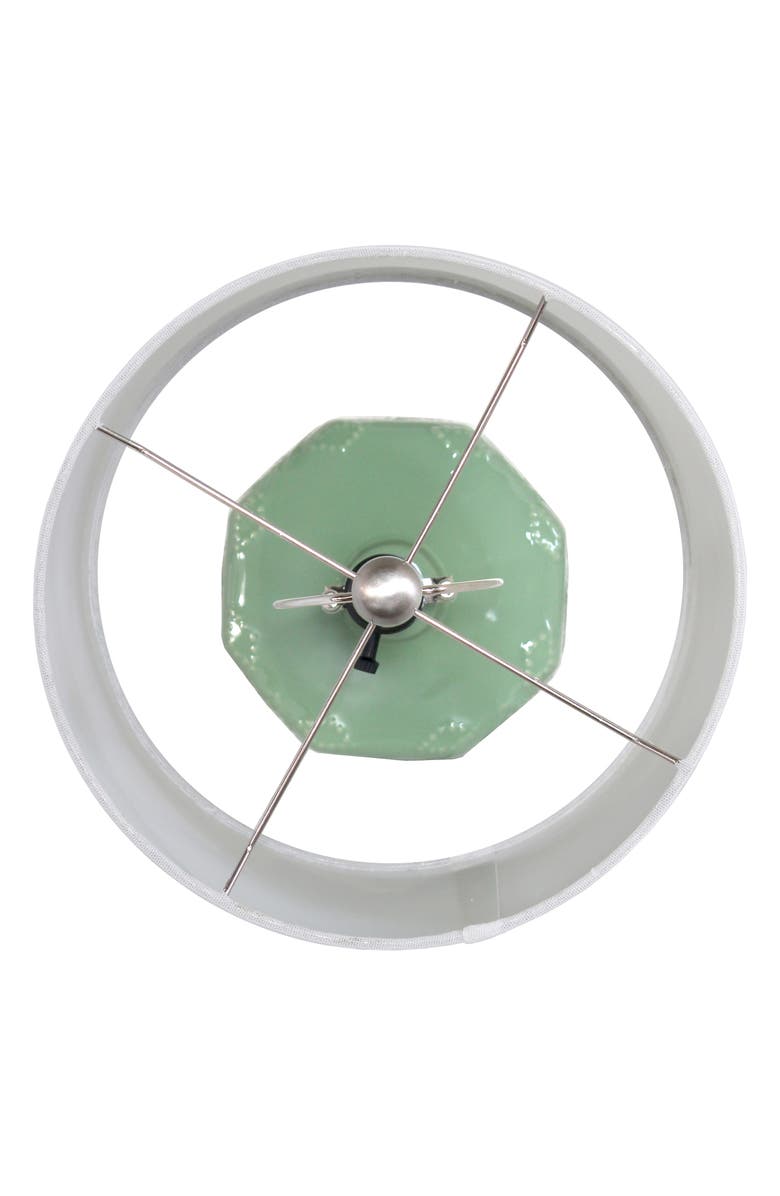LALIA HOME Eyelet Floral Table Lamp, Alternate, color, Sage Green