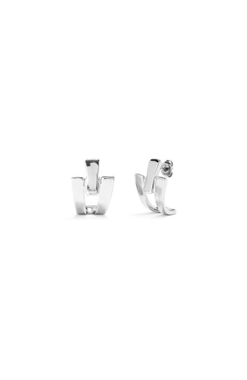 Unode50 Single Curve Earrings In Metallic