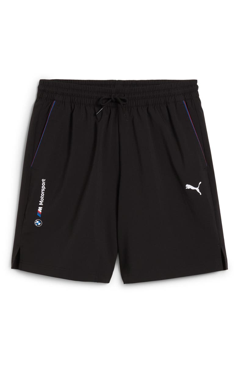 PUMA x BMW M Motorsport Essentials Graphic Shorts, Main, color, Puma Black
