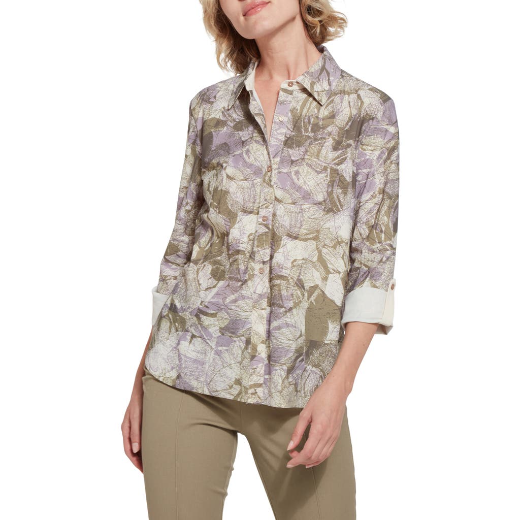 LYSSÉ LYSSÉ CONNIE ROLL TAB BUTTON FRONT SHIRT
