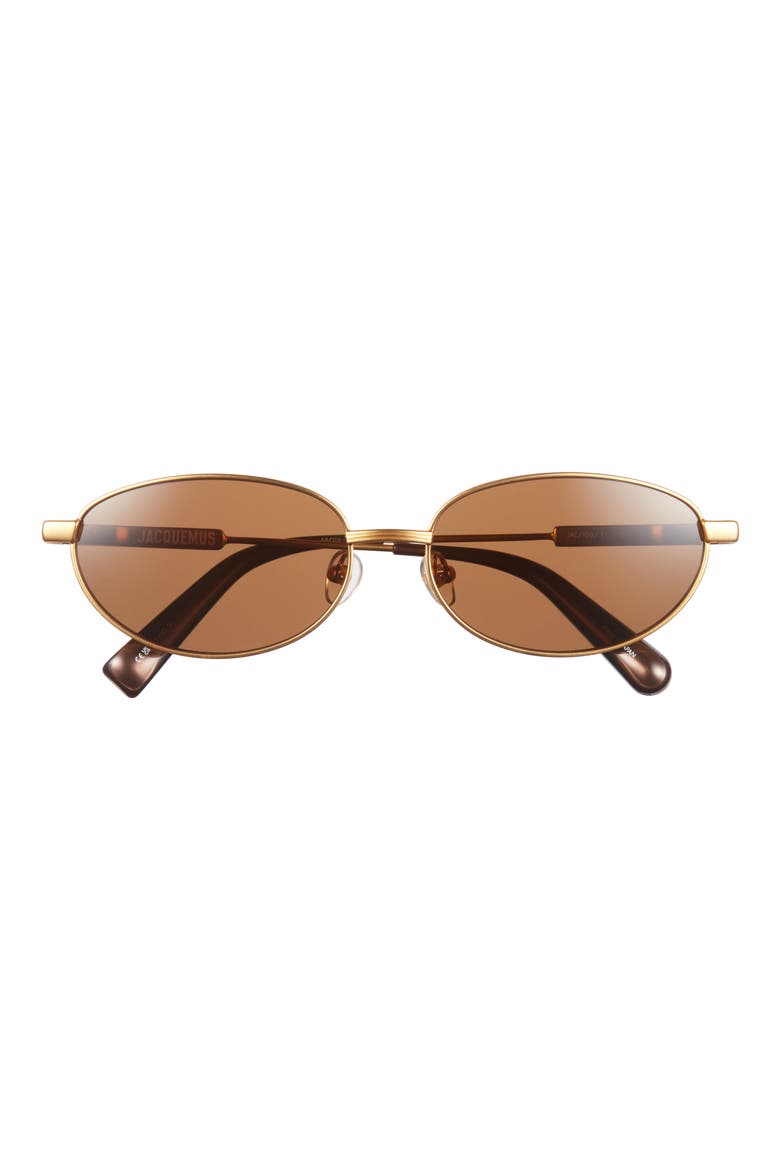 Les Lunettes Alba Sunglasses, Main, color, MATT GOLD/METALLIC BROWN/BROWN