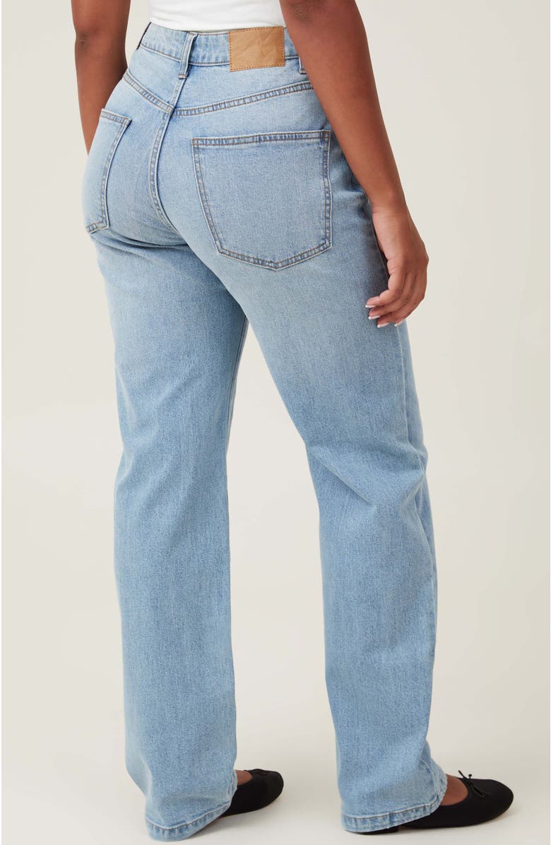 Cotton On Women's Curvy Stretch Straight Jean, Alternate, color, Cloud Blue
