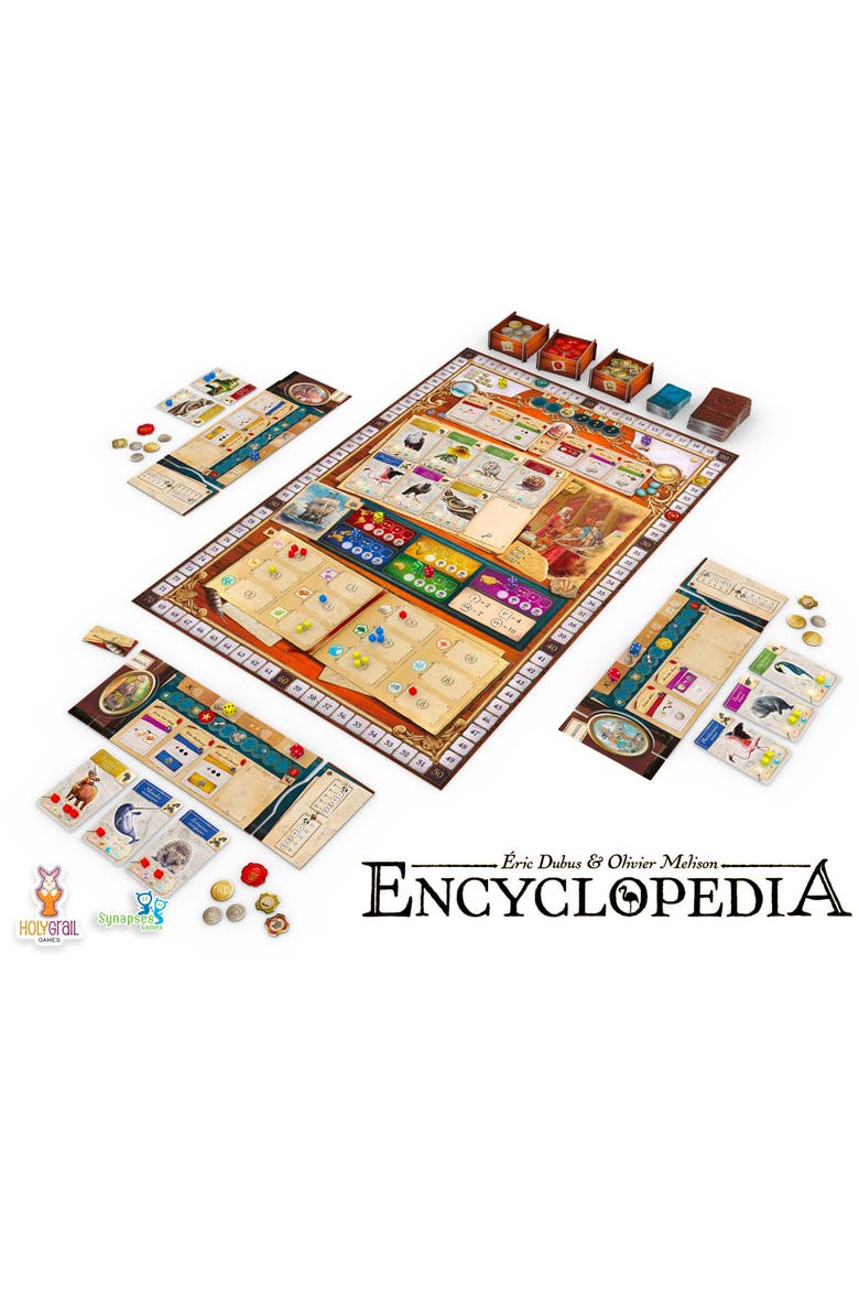 Encyclopedia Dice Based Worker Placement Board Game 4+, Alternate, color, Multicolored