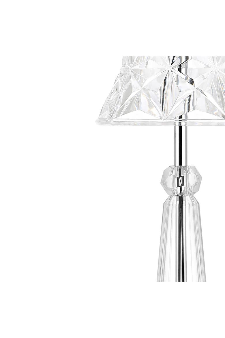 Madelyn Bohemian Classic Acrylic Rechargeable Integrated Portable LED Table Lamp, Alternate, color, Clear/Chrome