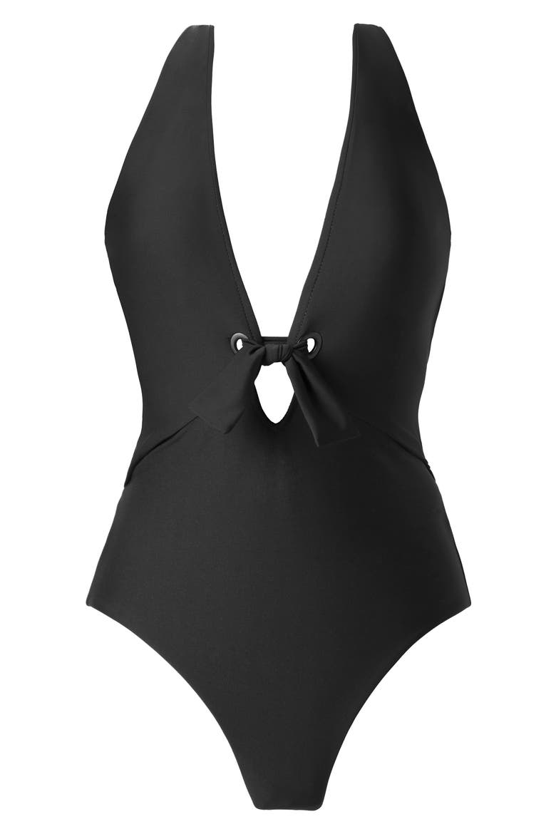 Halle One-Piece Swimsuit, Alternate, color, BLACK