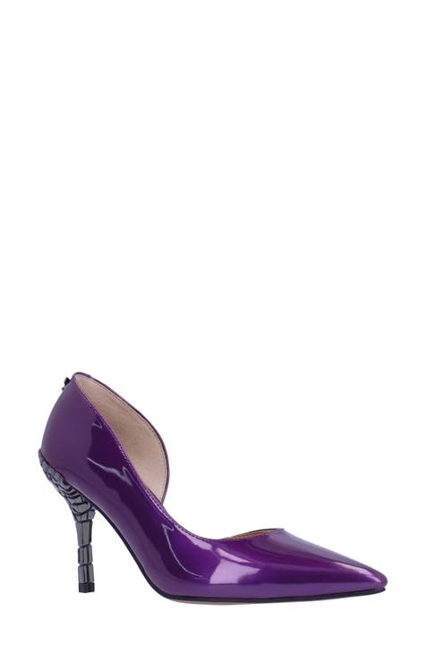 Nordstrom Classiques Entier Italy Magenta-Suede Pumps with Curvy Low Heels sold 8AA [298USD]