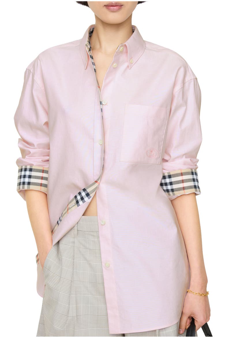 Relaxed Fit Cotton Oxford Shirt, Main, color, Frosty pink