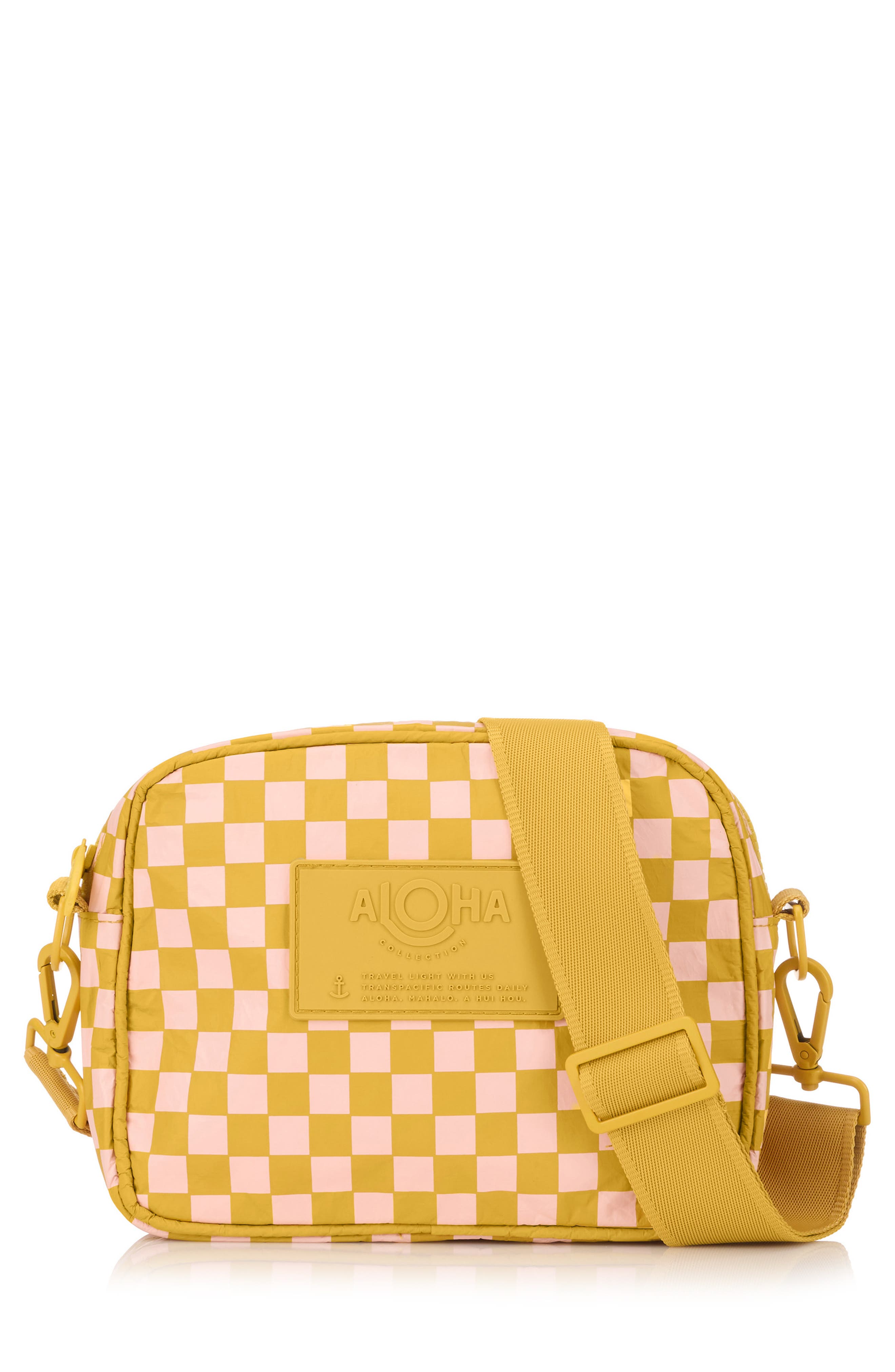 Aloha Collection Le Tour Petite Check Water Resistant Tyvek<sup>®</sup> Crossbody Bag, Main, color, 