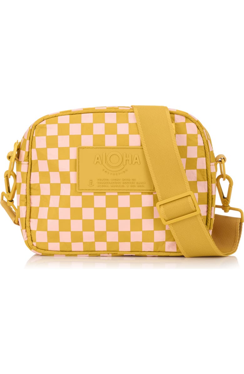 Aloha Collection Le Tour Petite Check Water Resistant Tyvek<sup>®</sup> Crossbody Bag, Main, color,