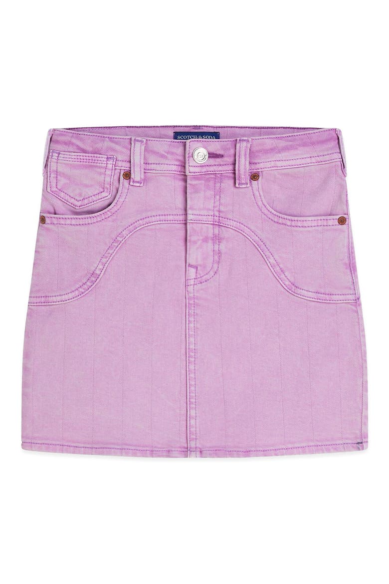 Kids' Denim Miniskirt, Main, color, AFRICAN VIOLET