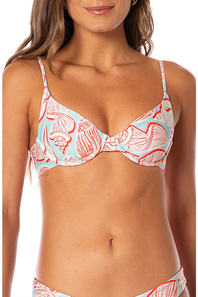 Australian Reef Dainty Reversible Underwire Bikini Top, Main, color, LT/ PASTEL BLUE