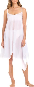 BLEU by Rod Beattie Handkerchief Hem Cover-Up Midi Dress