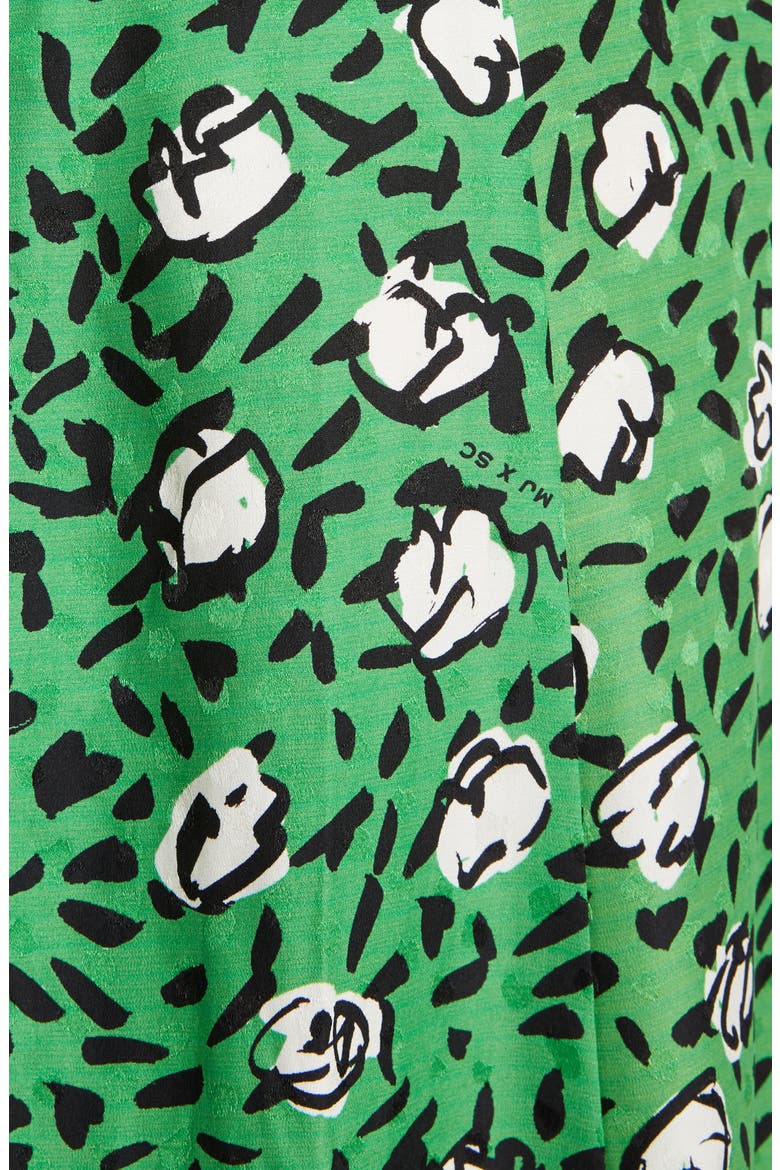 The Sofia Loves the 40s Silk Midi Dress, Alternate, color, GREEN MULTI