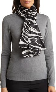 La Fiorentina Zebra Print Cover-Up Sarong