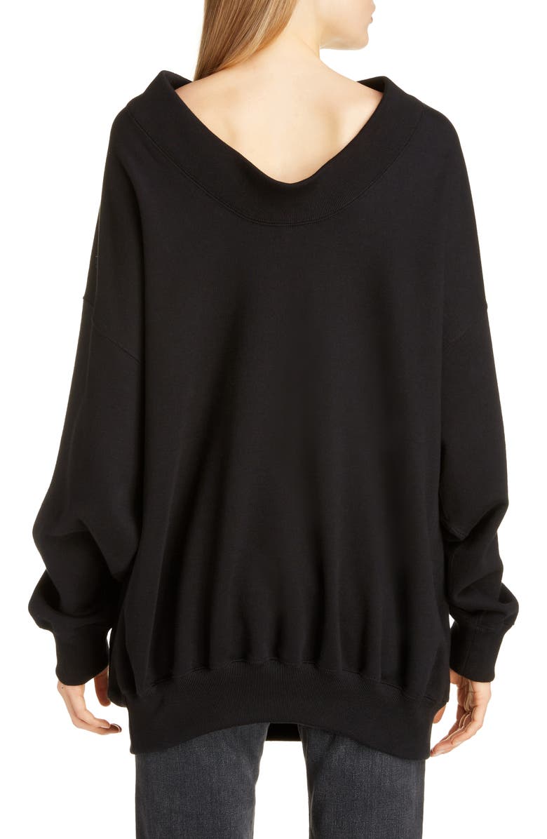 Balenciaga Wide Neck Sweatshirt, Alternate, color,