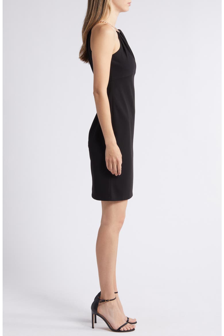 Halter Neck Cocktail Dress, Alternate, color, BLACK