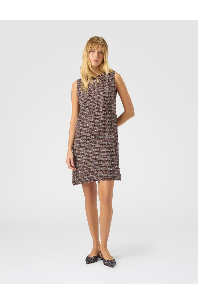 Missoni Mini Dress With Check Pattern, Alternate, color, Pink & Brown