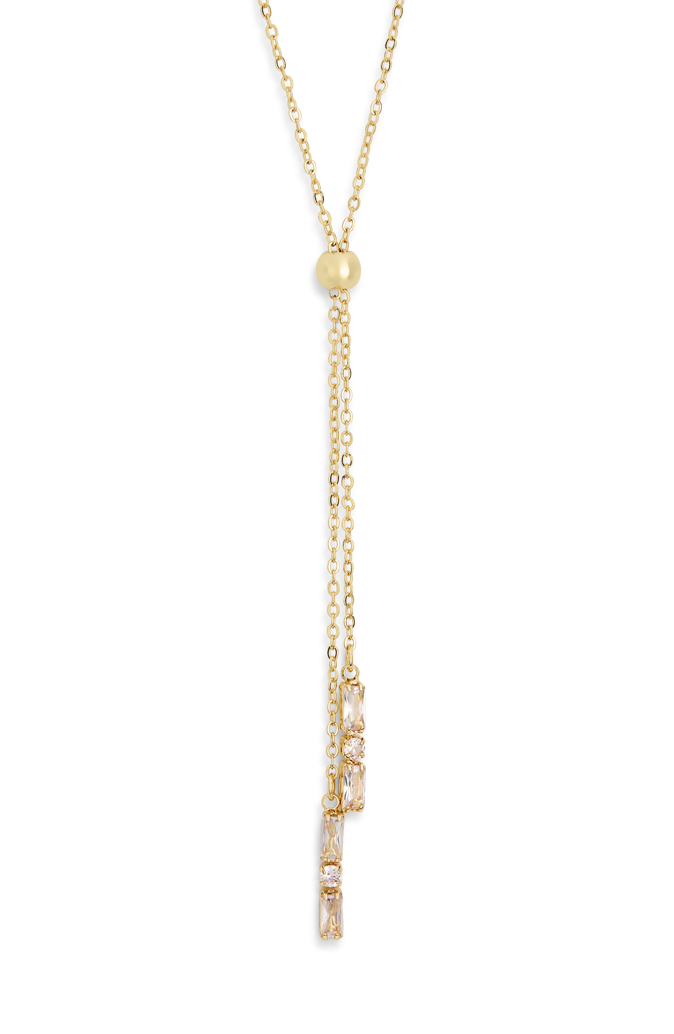 NORDSTROM RACK Cubic Zirconia Y-Lariat Necklace