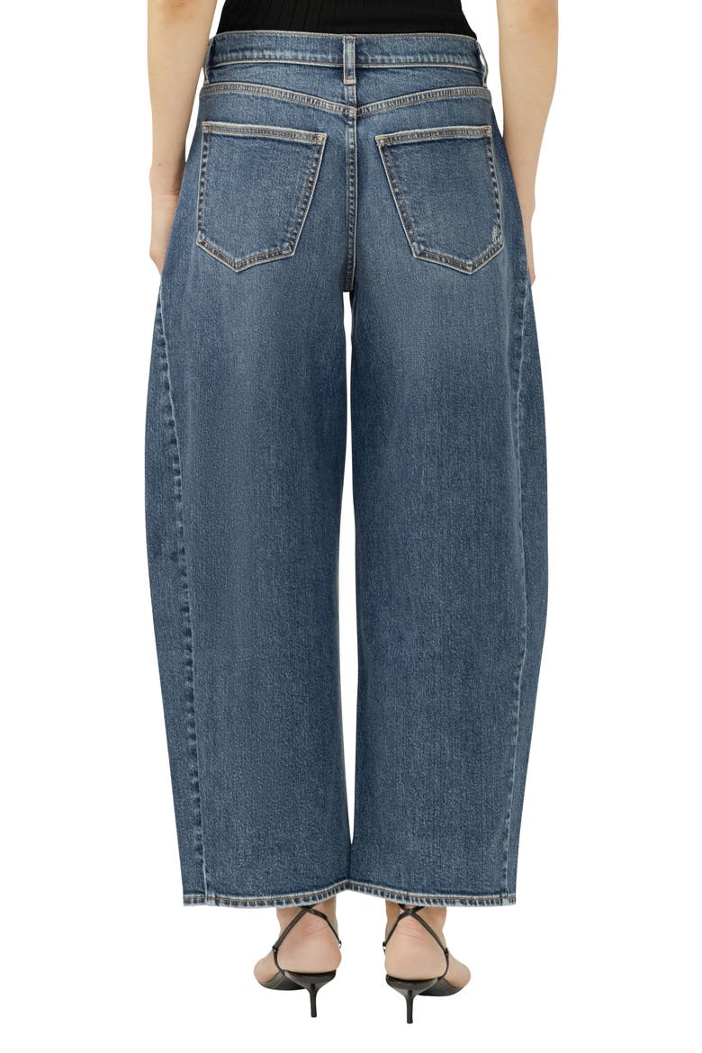 Horseshoe High Waist Ankle Barrel Jeans, Alternate, color, SPARKLER