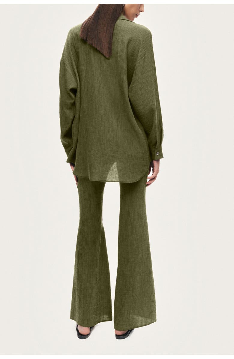 Nocturne Relaxed Button-Down Shirt, Alternate, color, Khaki