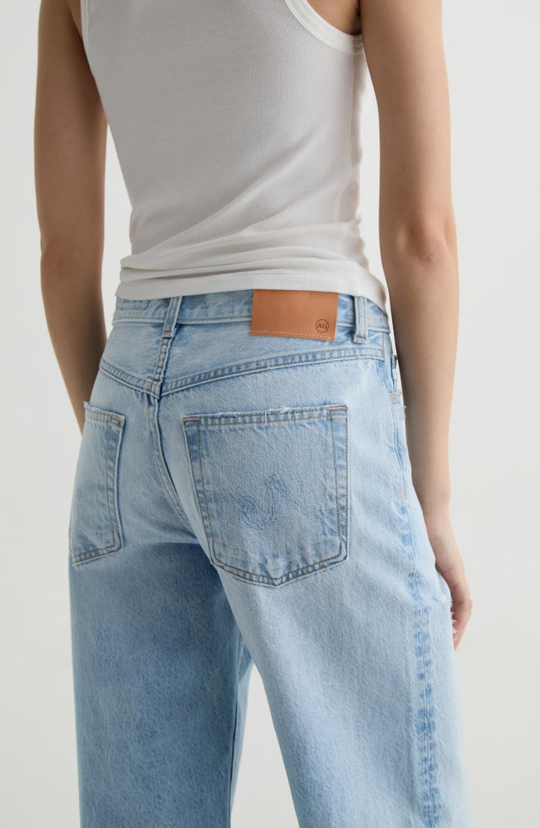 AG Billie Ripped Straight Leg Jeans, Alternate, color, Soft Focus Destructed