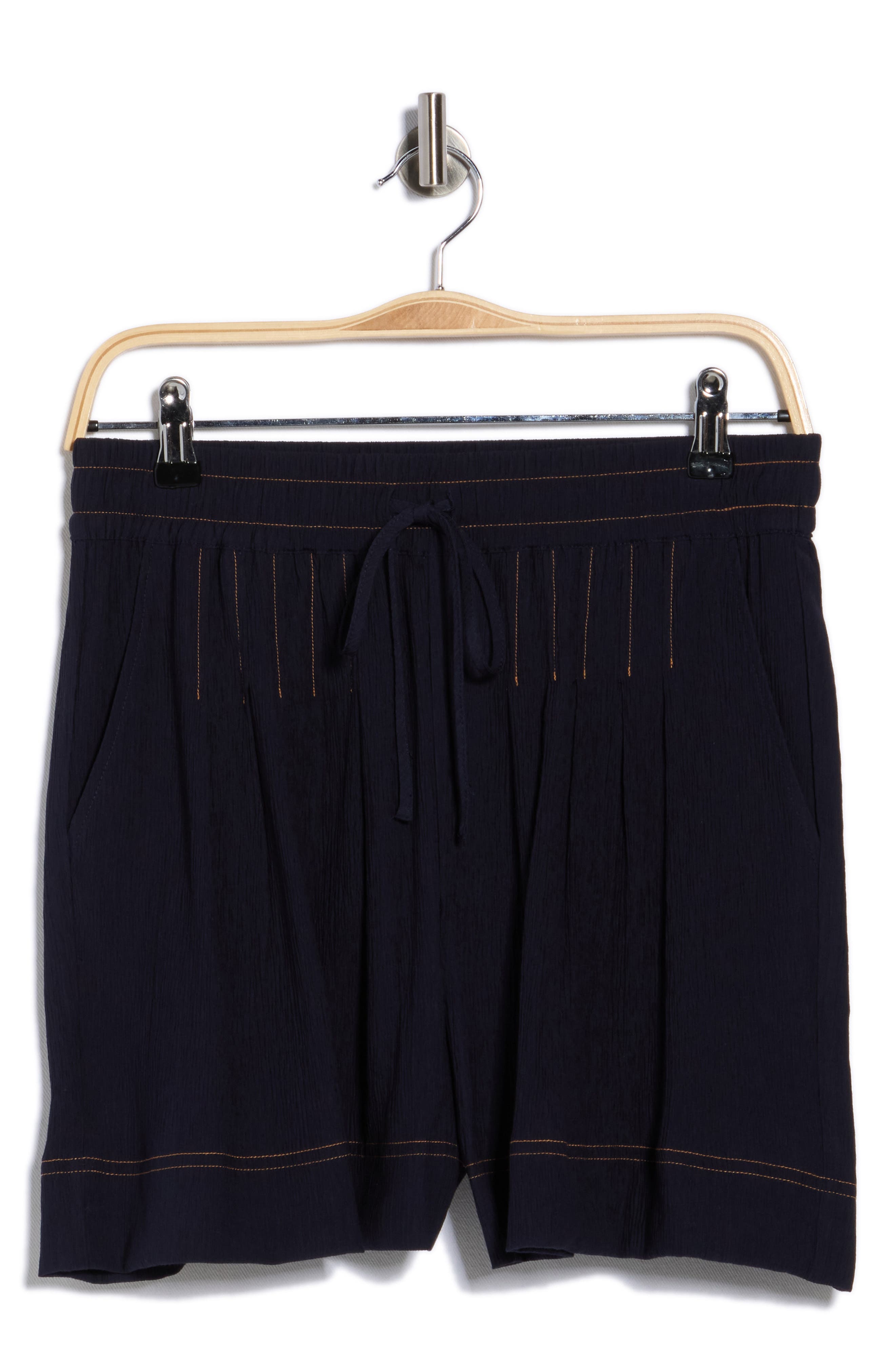 Adrianna Papell Topstitched Pull-On Shorts