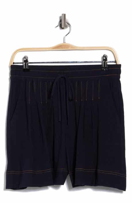 Adrianna Papell Topstitched Pull-On Shorts