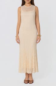 ASTR the Label Annabella Lace Overlay Midi Dress