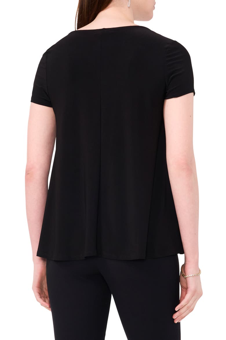Split Hem Bateau Neck T-Shirt, Alternate, color, RICH BLACK