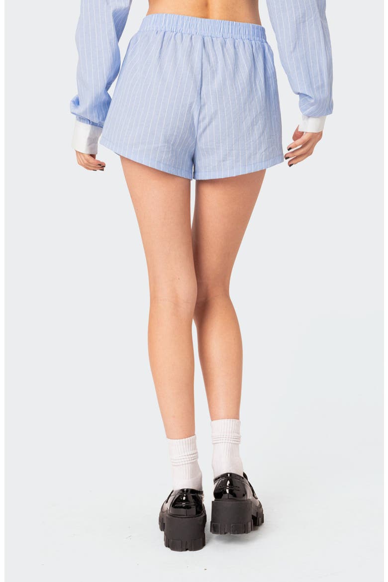 Lea Pinstripe Cotton Blend Boxer Shorts, Alternate, color, LIGHT-BLUE