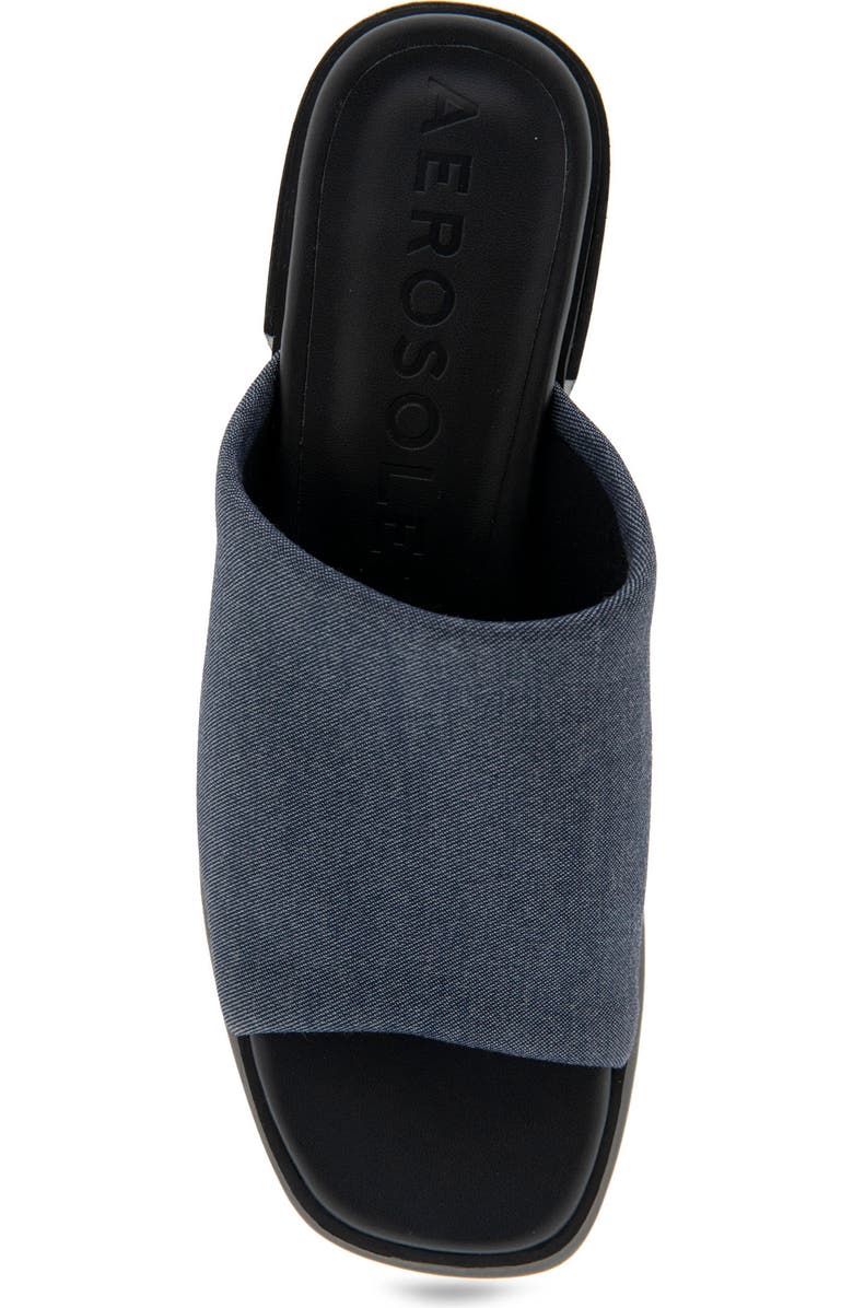 Aerosoles Denise Platform Sandal, Alternate, color, Dark Blue Stretch Fabric