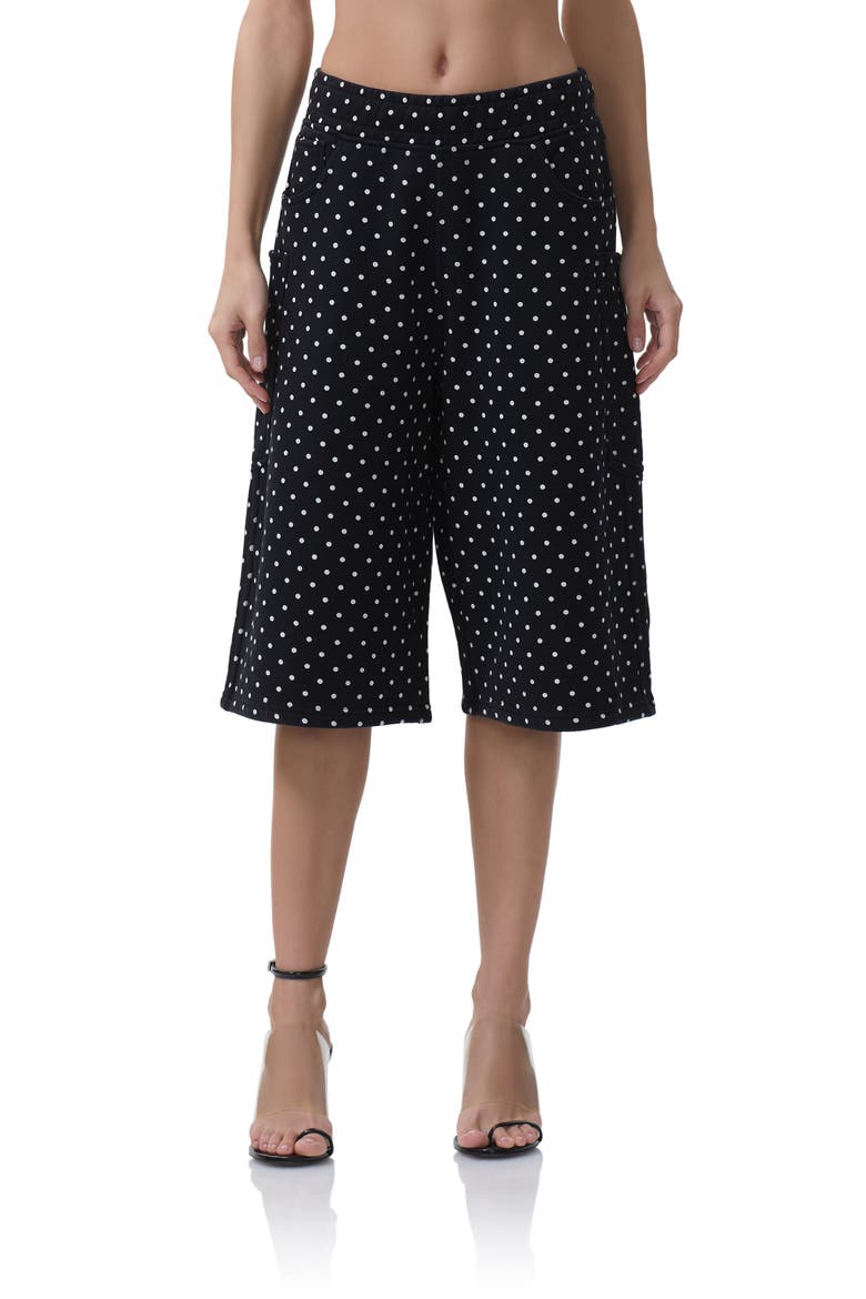 Conrad Polka Dot Bermuda Shorts, Main, color, NOIR MICRO DOT