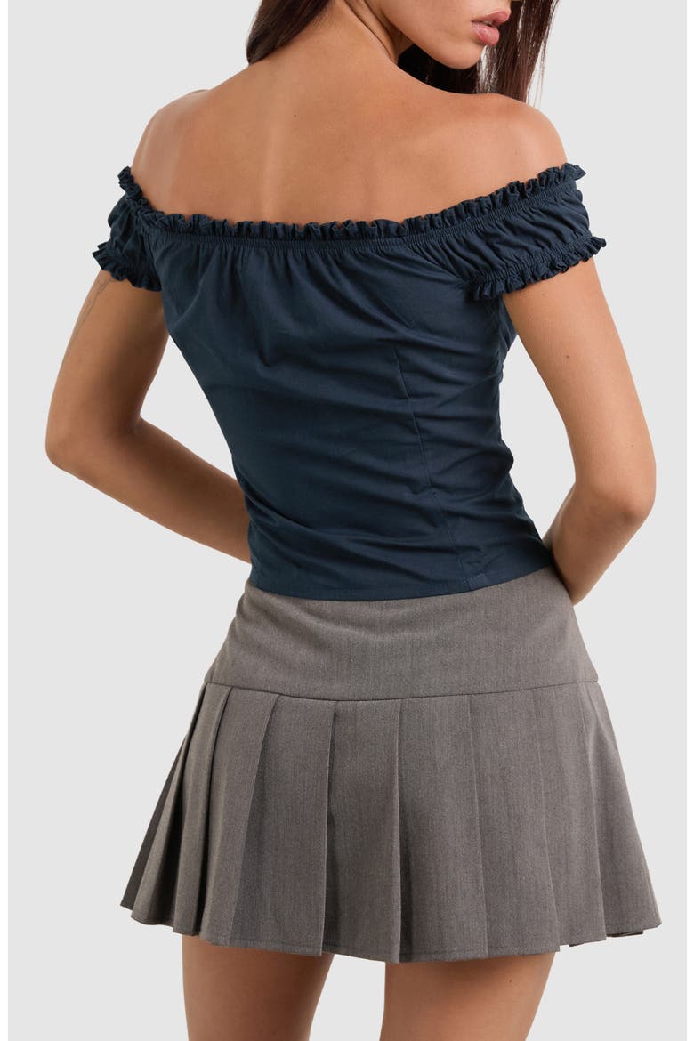 Chen Milkmaid Top, Alternate, color, DARK NAVY