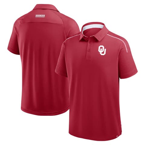 Men
s Fanatics Crimson Oklahoma Sooners Take The Lead Defender Raglan Polo