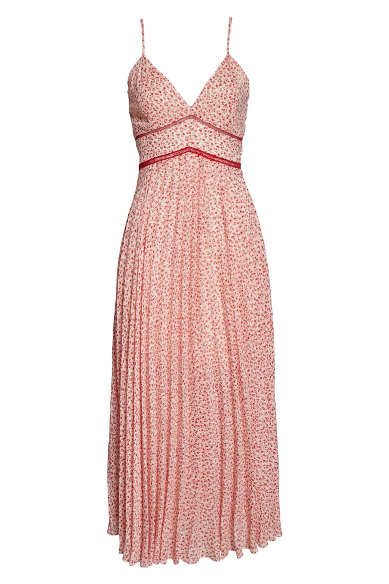 Brooke Floral Maxi Dress, Alternate, color, RED/ WHITE DAISY