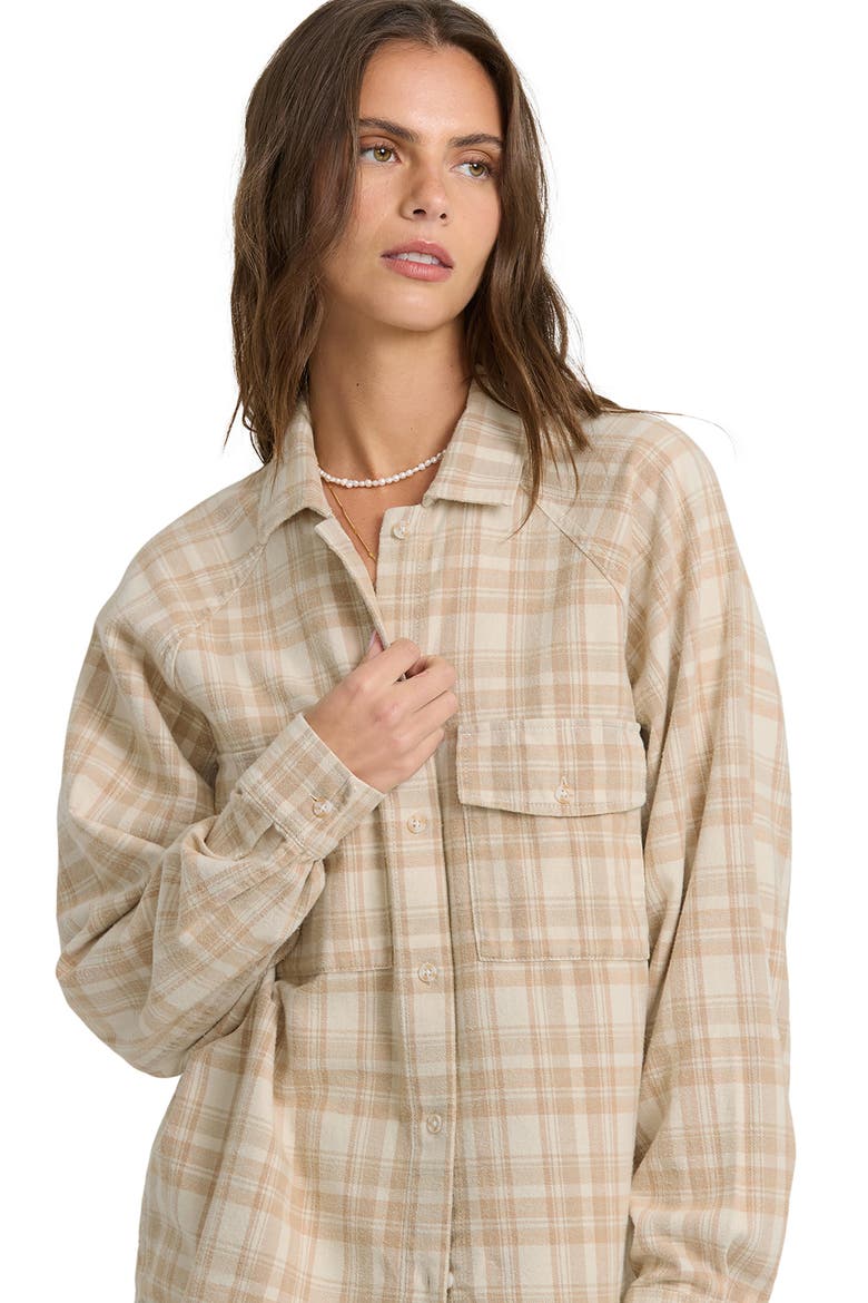 Coastal Breeze Flannel Shirt, Alternate, color, WHITE CAP