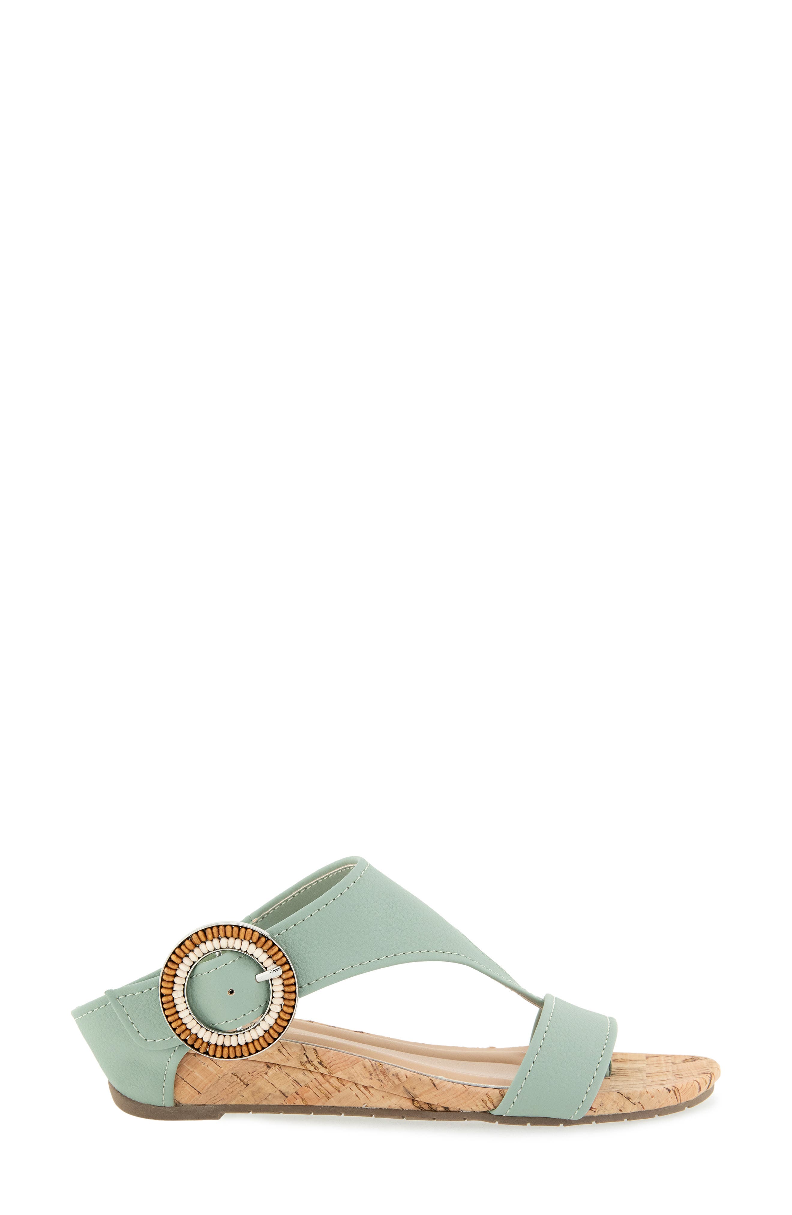 Great Buckle Slide Sandal, Alternate, color, SEAFOAM