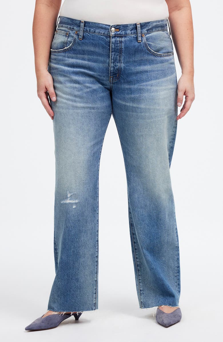 Madewell The Dean Airy Easy Straight Leg Jeans, Alternate, color, Monessen Wash