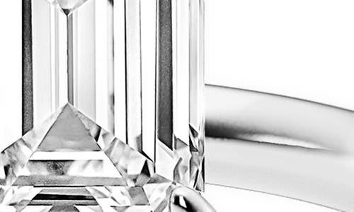 Badgley Mischka Collection Emerald Cut Lab Created Diamond Engagement Ring In Platinum