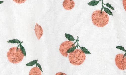 FIRSTS BY PETIT LEM FIRSTS BY PETIT LEM ORANGES BEACH ORGANIC COTTON TERRY HOODED COVER-UP PONCHO