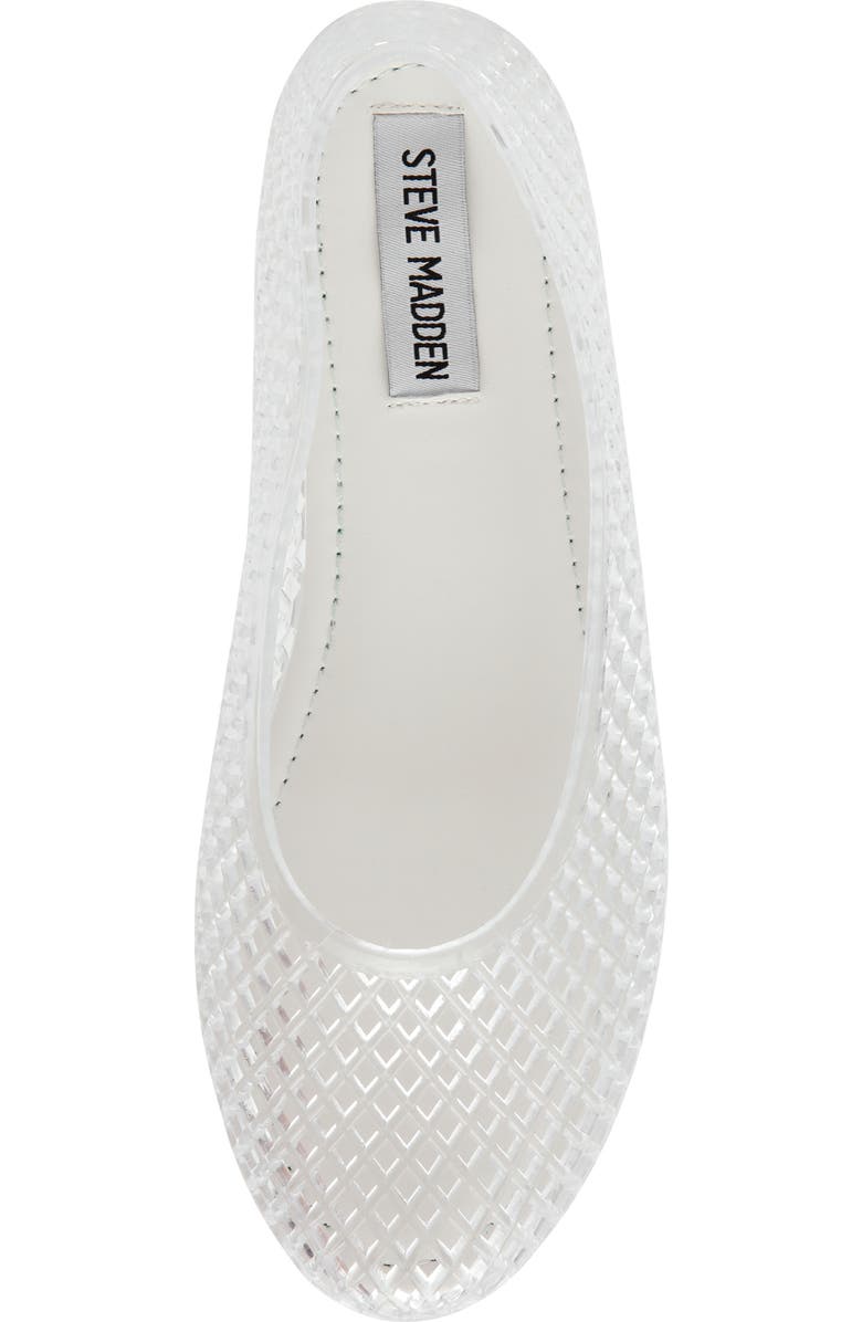 Steve Madden Gyzmo Perforated Jelly Flat, Alternate, color, Clear